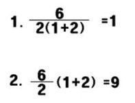 6÷2(1+2), 답이 왔다갔다...알쏭달쏭한 산수문제 ‘누리꾼 설전’