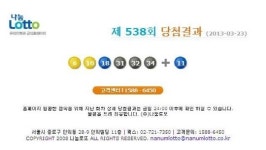 538회 로또 당첨번호 발표, 1등 당첨금 46억원