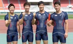 한국 남자 육상 400m 계주 결승 진출…첫 메달 도전 [AG중계석]