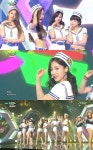 뮤직뱅크 티아라, 각선미+S라인 뽐낸 마린룩 완전 미쳤네
