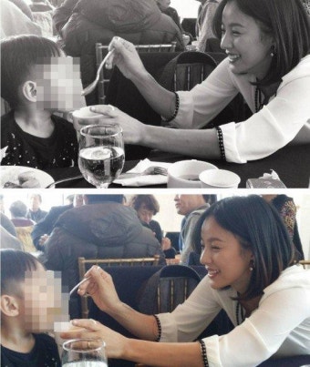 이효리 근황공개, 아이에 음식 떠먹여주기 '엄마 포스'