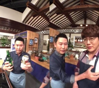 '오늘 뭐 먹지' 신동엽·성시경, 술 잔뜩 꺼내는 셀프 영상 공개