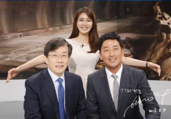 하정우 손석희 '뉴스룸' 재회 인증샷, 시청률 하락에도 '종편 올킬'