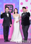 [TD포토] 김성주-한선화-문세윤 KBS 연예대상 화이팅