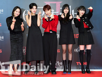 [TD포토] 박지윤-장도연-재재-비비-최예나 여고추리반2 출연진