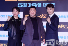 [TD포토] 박지환-마동석-최귀화 다시 돌아온 범죄도시2