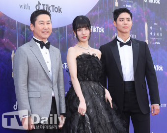 [TD포토] 신동엽-수지-박보검 '백상예술대상 3MC'