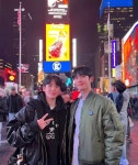 정해인·친동생 뉴욕 포착