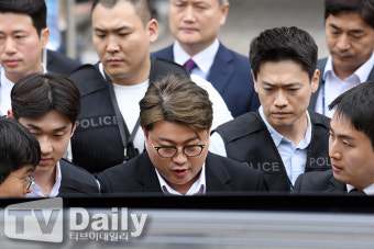 [TD포토] 김호중 '유치장행'