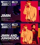 BTS 지민·정국, 美 ‘아이하트라디오 뮤직 어워드’ 노미네이트