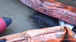 경북고령, 장맛비로 골재채취선 기름 유출