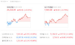 [미국증시] 다우지수 0.41% 상승 마감…은행·기술주 ↑·약국株↓