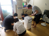 용인시 수지구 죽전2동, 폭염 취약 홀로 어르신에 이동식 에어컨 전달