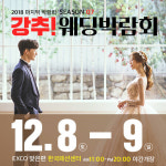 강추 대구웨딩박람회가 오는 12월 8일~9일 양일간 한국패션센터 전관에서 개최