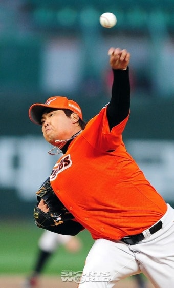 [SW포토] 한화 류현진의 역투