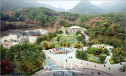 용문산관광지 잔디광장에 계류시설 설치