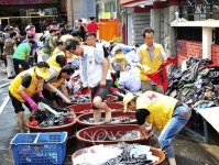 대한적십자사 광주전남지사 목포 수해 지역  세탁 봉사