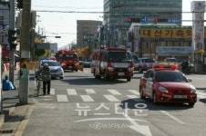 홍성소방서, 소방차 길 터주기 국민 참여훈련 실시