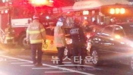 [25일 오후 10시 경] 농협은행 종로1가 지점 앞 도로 광화문 방향 교통사고 현장 화보