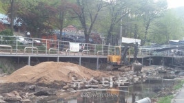 남양주 수락산 마당바위 유원지 불법하천정비로 말썽
