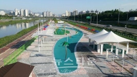 중랑구, 중랑천 둔치 물놀이시설 개장