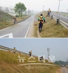 평택시 현덕면 자율방재단, 인광육교 법면부 제초 작업 실시