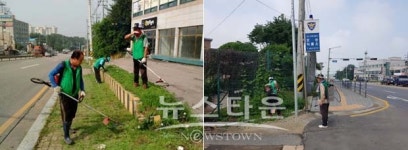 평택시 포승읍 잡초제거 등 깨끗한 가로환경조성에 구슬땀