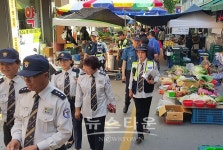 횡성경찰서 횡성지구대와 횡성읍 자율방범대 합동 순찰 실시