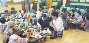 횡성군 우천면 우천방앗간, 우천면 초복맞이 경로당 떡 지원