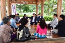 조규일 진주시장, 정촌면 주민과 소통 가져
