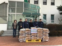 만도노동조합 원주시지부, 문막읍 행정복지센터에 백미 40포 기탁