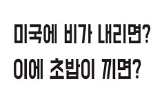 미국에 비가 내리면? 이에 초밥이 끼면?