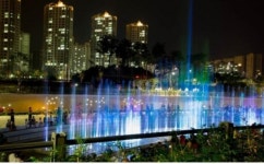 세종 방축천 특화거리 음악분수 본격 가동