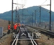 아산소방서, KTX선로 긴급 급수지원