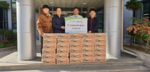 주식회사 농심 안성공장, 라면 30박스 전달