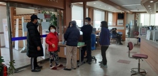 평택시 고덕면, 청사 출입자 대상 발열체크 실시