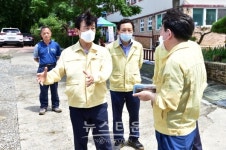 조규일 진주시장, 집중호우로 수해 입은 내동면 방문 위로