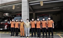 백군기 용인시장, 보건소·지구대·119안전센터 방문 근무자 격려