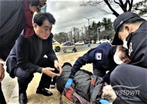 시민 안전 체감하는 순간…하은호 시장, 길거리 응급 대응 나서