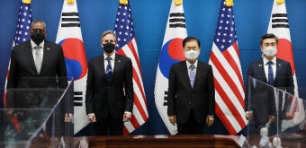 한미, 외교·국방 공동성명 채택…“북핵·탄도미사일 동맹 우선 관심사…전작권 전환 확고한 의지”