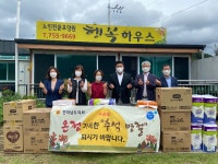 오하근 전남도의원, 노인복지시설 찾아 위문품 전달