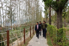 나동연 양산시장, 북정동 미세먼지 차단숲 현장행정