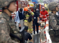 [포토]  강남구, 실전 같은 재난 훈련