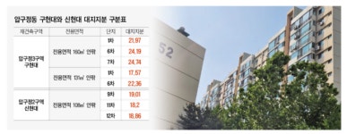 같은 압구정 현대라도 舊보다 新이다?…신현대 몰리는 수요들