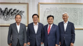 최태진 건협 서울시회장, 송석준 의원 방문해 건설업계 현안 논의