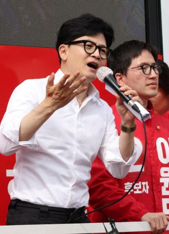 한동훈, 수도권 집중 유세 “이재명·조국 셀프사면 막아달라”