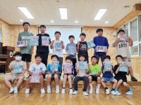 함양 수동면 내동마을 노모당 최순악 회장, 수동초에 물품 기부