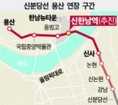 [단독] 수도권 ‘황금노선’ 신분당선 용산 연장, 2027년 상반기 착공
