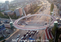 천안시 불당원형육교 8일 준공