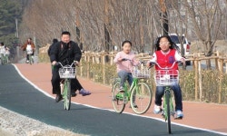 아산시 기온 올라가니 자전거 사랑도 올라가